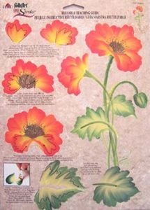 Plaid Folk Art One Stroke Reusable Painting Teaching Guide: (Poppies)