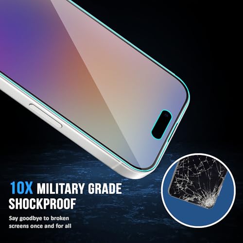 Image of FIRST MART Military-Grade Matte Anti-Glare Tempered Glass for iPhone 17 and iPhone 16 Pro (6.3 Inch) With Installation Kit | Edge to Edge Coverage |Anti Glare, Bubble-Free [2 Pack]