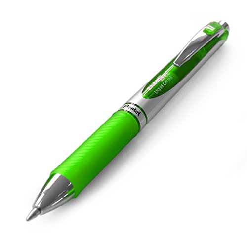 Bolígrafo retractil Pentel EnerGel RTX tinta verde lima, pack 12 miniatura 6