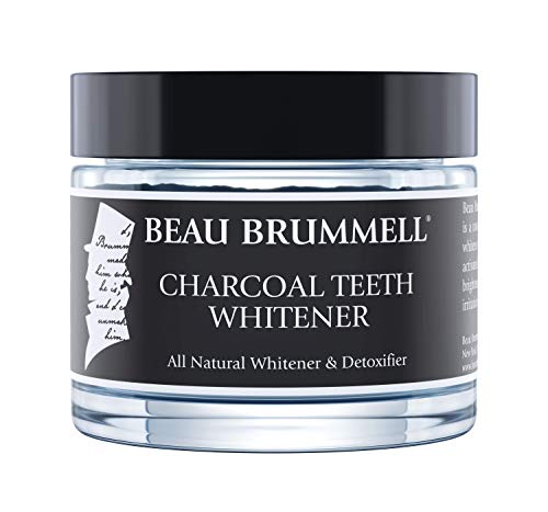 Men's Activated Charcoal Teeth Whitener by Beau Brummell | All Natural Ingredients Including Activated Charcoal & Organic Coconut Infusion | Supports Gum Health