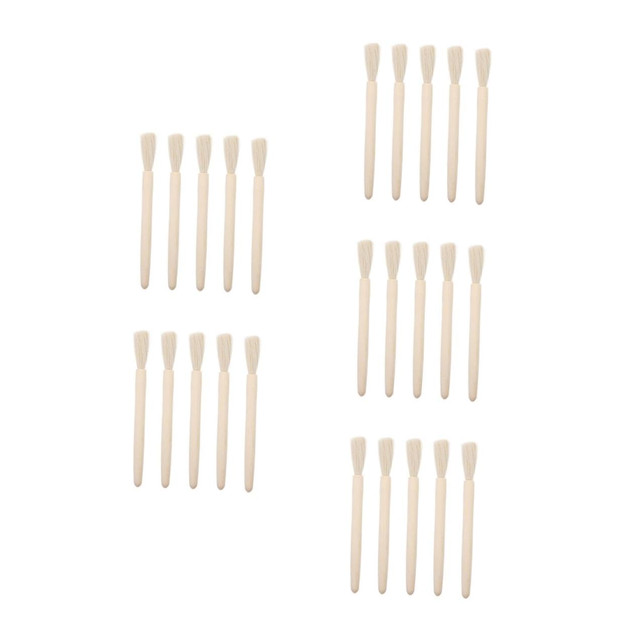 Unomor 5sets Balance Cleaning Brush Laboratory Brush Long Handle Fine Bristles Smooth Surface Reusable 5pcs*5