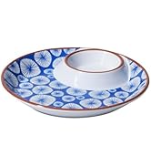 Avanti World Cuisine Serving Ware, Individual Plate, Round, Lotus Print, Melamine