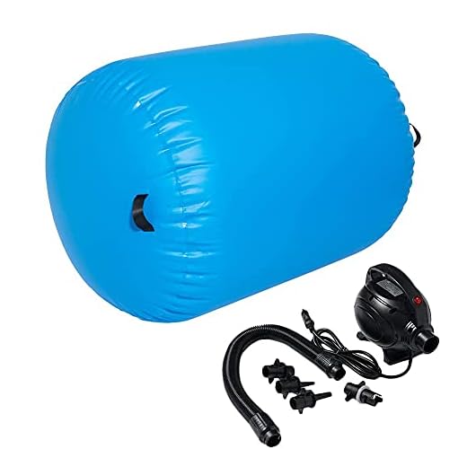 Syellowafter Air Roller, Yoga Fitness Equipment, Inflatable Gymnastics Balance Training Air Roller, Cylinder Column Gym Pad 60CM with Pump