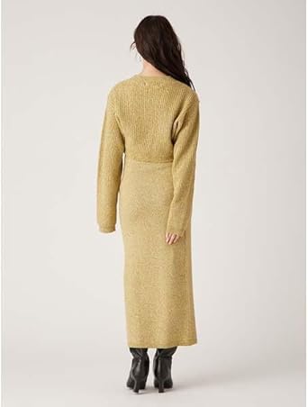 Amazon.co.jp: [リリーブラウン] ミックスニットカーデセットワンピ—ス