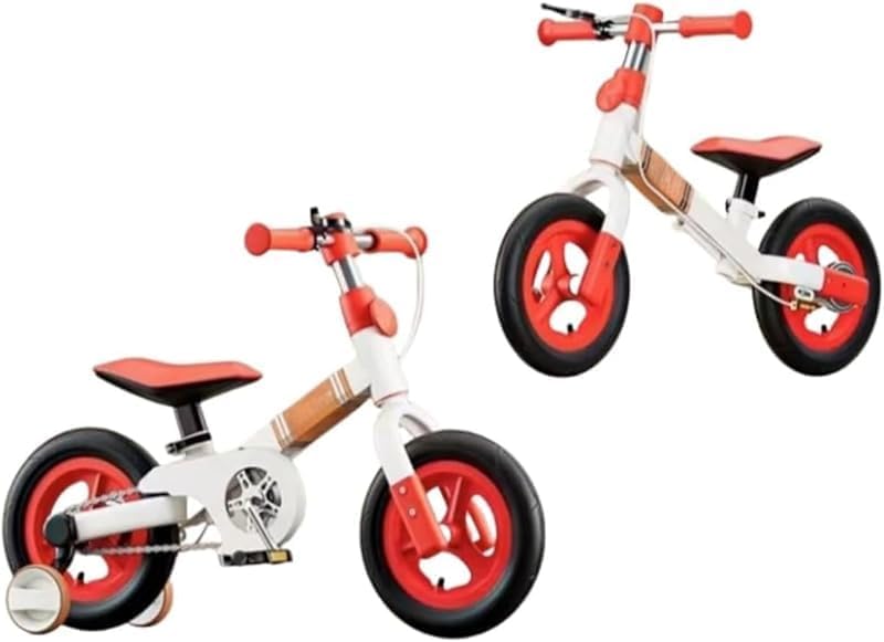 Rutexc多機能子供用自転車、子供用サドル付き、1〜6歳の子供に適し、3 in 1 ペダル/ペダルフリー モード、高さ調節可能、補