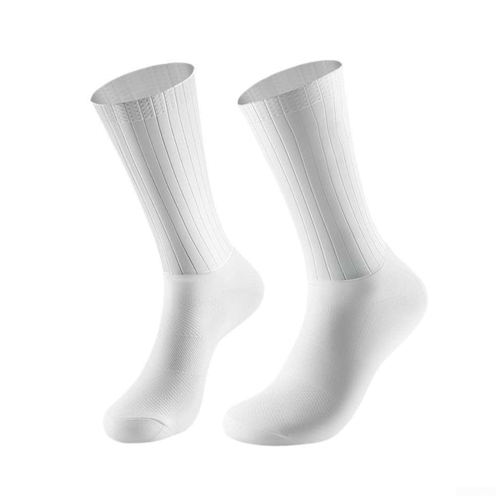Chaussettes de cyclisme antidérapantes en silicone, résistantes au glissement et à la déformation, pour route, course et fitness