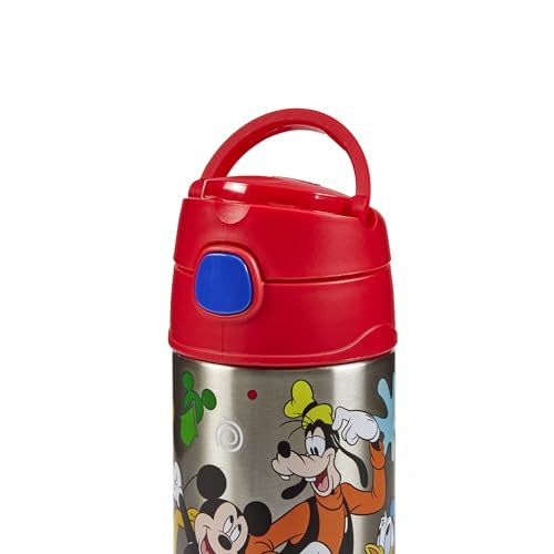 Thermos - Kids Water Bottle, Disney Mickey & Friends (355ml) - BPA-Free, Stainless Steel Flask, Spill-Resistant, Pop-Up Straw, Carry Handle, Dishwasher Safe, 12-Hour Cold Beverage, School, Clubs, Sports - Image 11