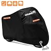 Housse Moto, opamoo Housse de Protection pour Moto Nylon 210T Imperméable Anti Pluie Anti Neige Anti Poussière Couverture de Moto Anti Vent UV pour Moto Scooter avec Sac 245x105x125cm – Noir