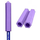 ARK's Krypto-Bite Pencil Topper Chewable Tubes - Made in The USA (3 Pack of Xtra Xtra Tough, Lavender)