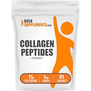BulkSupplements.com Collagen Peptides Powder – Collagen Supplement, Bovine Collagen Powder – Powdered Collagen, Hydrolyzed & Gluten Free, 11g per Serving, 1kg (2.2 lbs) (Pack of 1)