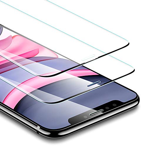 ESR Protector de Pantalla Cristal Templado para iPhone 11/iPhone XR. Sin Bisel Lateral. Marco de Instalación Fácil. 3 Veces más Fuerte. Protector de Pantalla para iPhone 11/ iPhone XR. 2 Unidades.