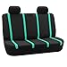 FH Group Car Seat Covers Full Set Cloth - Universal Fit Automotive Seat Covers, Low Back Front Seat Covers, Solid Back Seat Cover, Washable Car Seat Cover for SUV, Sedan and Van Mint
