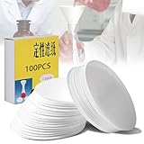 Premium Labor-Filterpapier 15cm 100 Stück mit mittlerer Flussrate,reißfest und hoher Rückhaltefähigkeit für Schule/Labor/Hobby