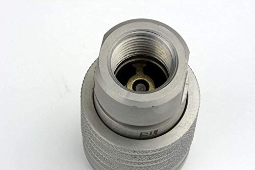 Image of TEMCo 1 /2 inch Female NPT Thread 1 /2 inch Body Pair Hydraulic Coupler ISO 5675 Poppet Valve Quick Connect for Tractors and Ag Equipment Fits Pioneer Parker Format - HF0054 (HF0052 + HF0053)
