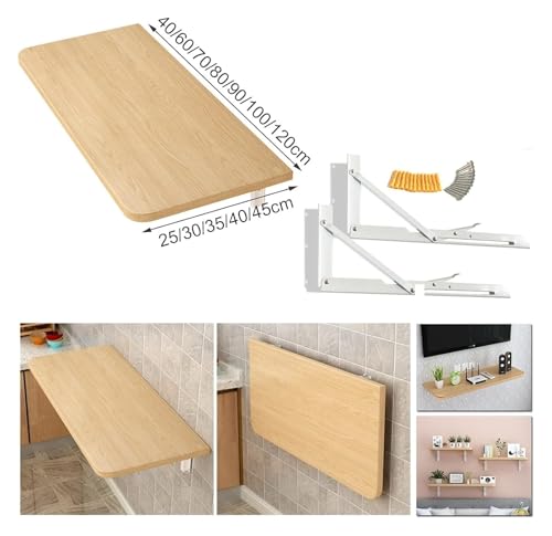 Table de bar murale pliable en bois compacte pour cuisine