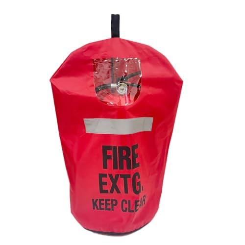 Image of Fire Extinguisher Cover with Reflective Strap, Heavy Duty Fire Sa-fety Protective Sleeve from scuffs & scratches Accessories, 1 Pcs, 18 inchWx35 inchL (20-30LB)