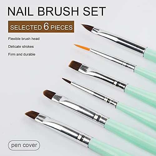 Nail Art Brushes Set Nail Art Design Painting Brushes Nail Art Double Ended Brush Gel Brushes For Nail 6 Pieces Nail Art Brush Tools Nail Dotting Brush For Diy Nail Salon… #TOP1