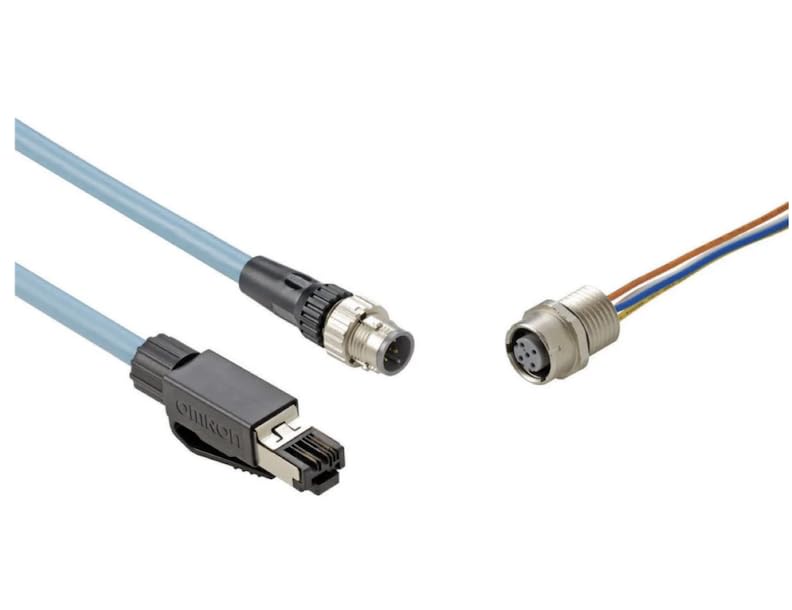 XS5W-T422-GM2-K, Ethernet Cables/Networking Cables 5M Cable 2End Conn. M12 Right Angle Both