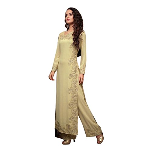 Vestido largo anarkali indio paquistaní con bordados para fiesta