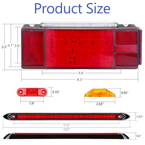 Image of LIMICAR Boat Trailer Lights with Backup Reverse Lights & 15-LED Light Bar