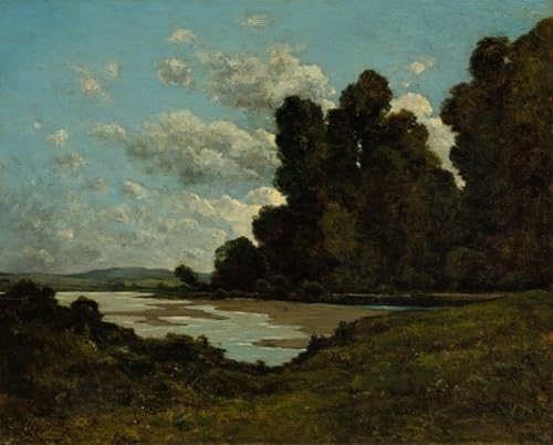 Toile Henri Harpignies La Loire à Nevers - Décoration murale salon et bureau 60x90cm