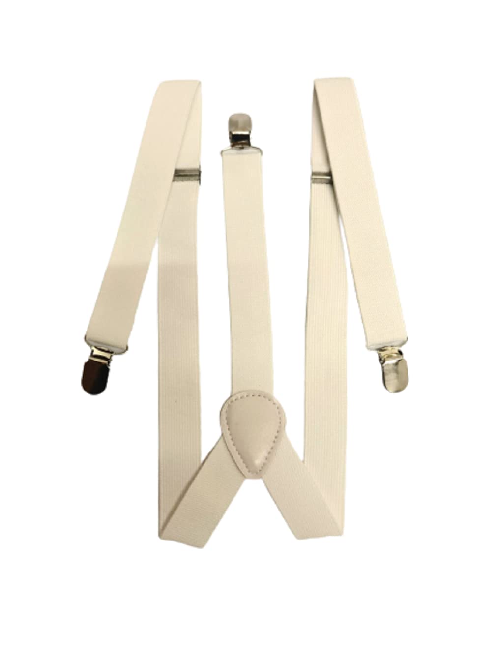 MENS LADIES UNISEX ADJUSTABLE SLIM BRACES TROUSER SUSPENDERS FANCY DRESS CLIP ON (white)