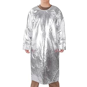 Egowz Hitzebeständiger Schutzanzug Aluminiumfolie Large
