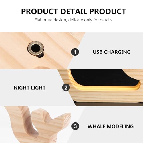 Lámpara de noche decorativa con forma de ballena Healeved miniatura 3