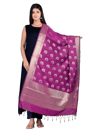 Chandrakala Banarasi Dupatta for Women,Shawl Scarf Wrap Chunni (D266-P)