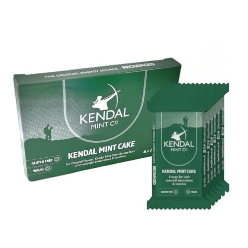 KMC Original Kendal Mint Cake, Pack of 6, 35g, Vegan, Gluten-Free
