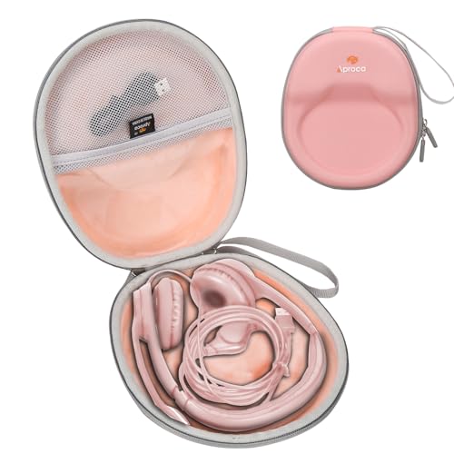 Aproca Pink Hard Storage Travel Carrying Case, for Logitech H390 / Logitech Zone 301 / Logitech Zone 300 Wired Headset
