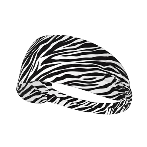 Zebra Black and White Stripes Striped Animal Jungle Sports Headbands for Men and Women Sweatbands for Moisture Wicking Suitable for Fitness Running Cycling Hiking Yoga Football Exercise