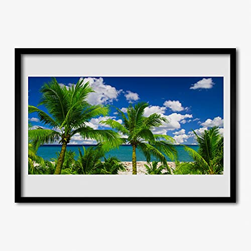 Affiche avec cadre 70x50 cm pour habiller un mur vide paysage mer Tulup