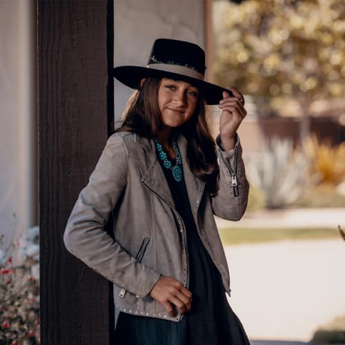 Charlie 1 Horse C1H x Lainey Wilson Lucky Me Jr Youth Wool Western Hat Black2