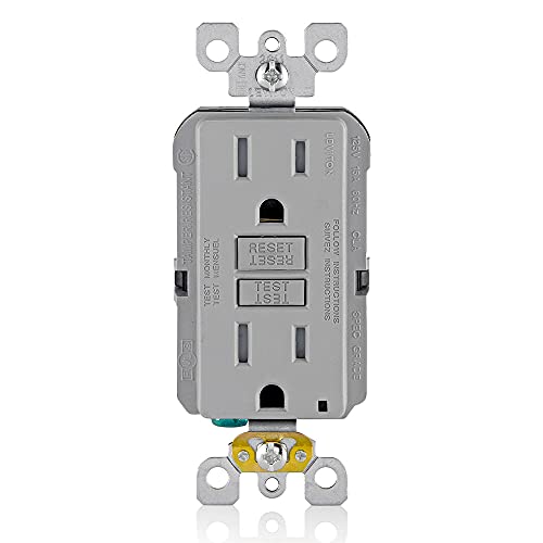 Tamper-Resistant GFCI Outlet with LED