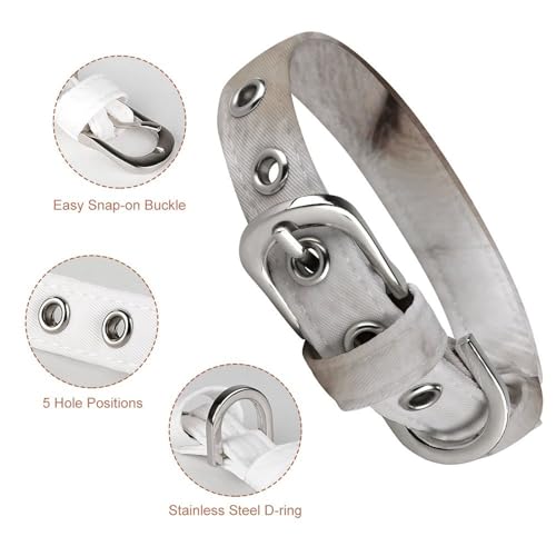 Collar de gato dormido con hebilla ajustable y anillo en D para perros pequeños 4