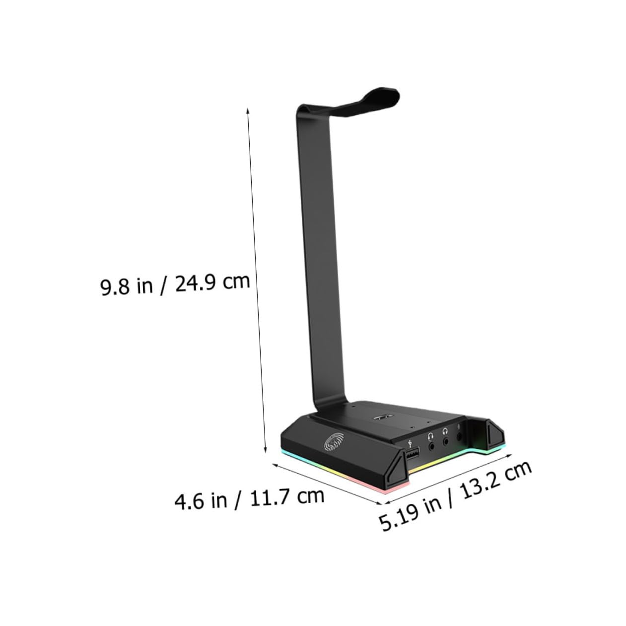 Support de Casque de Table Rgb, Support pour Casque de Jeu en Abs, Port de Charge USB et Port D’alimentation, pour Bureau