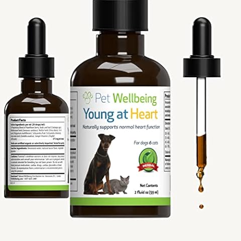 Pet Wellbeing Young At Heart For Dogs - Natural Support For Your Dogs Heart (2Oz (59Ml)) Cover