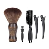 Bartpflegeset für Herren, hautfreundliche Borsten für porentiefe Reinigung, verschiedene Größen, tragbare Tasche, Bartpflege-Werkzeuge, 5-teilig