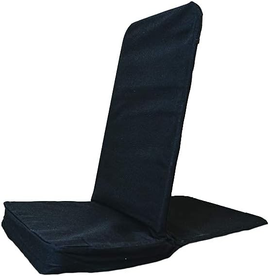 Original BackJack-Made in The USA- Extra Large Black Cotton Fabric Lightweight Floor Seating Chair for Gaming, Families, Parents, Daycare, Back Support, Reading, Yoga, Meditation, School