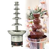 Elektrische Fondue-Brunnenmaschine, 6-stöckiger Schmelztopf für Schokolade, Käse, perfekt für Hochzeiten, Partys, Nacho-Käse & Schokoladensauce