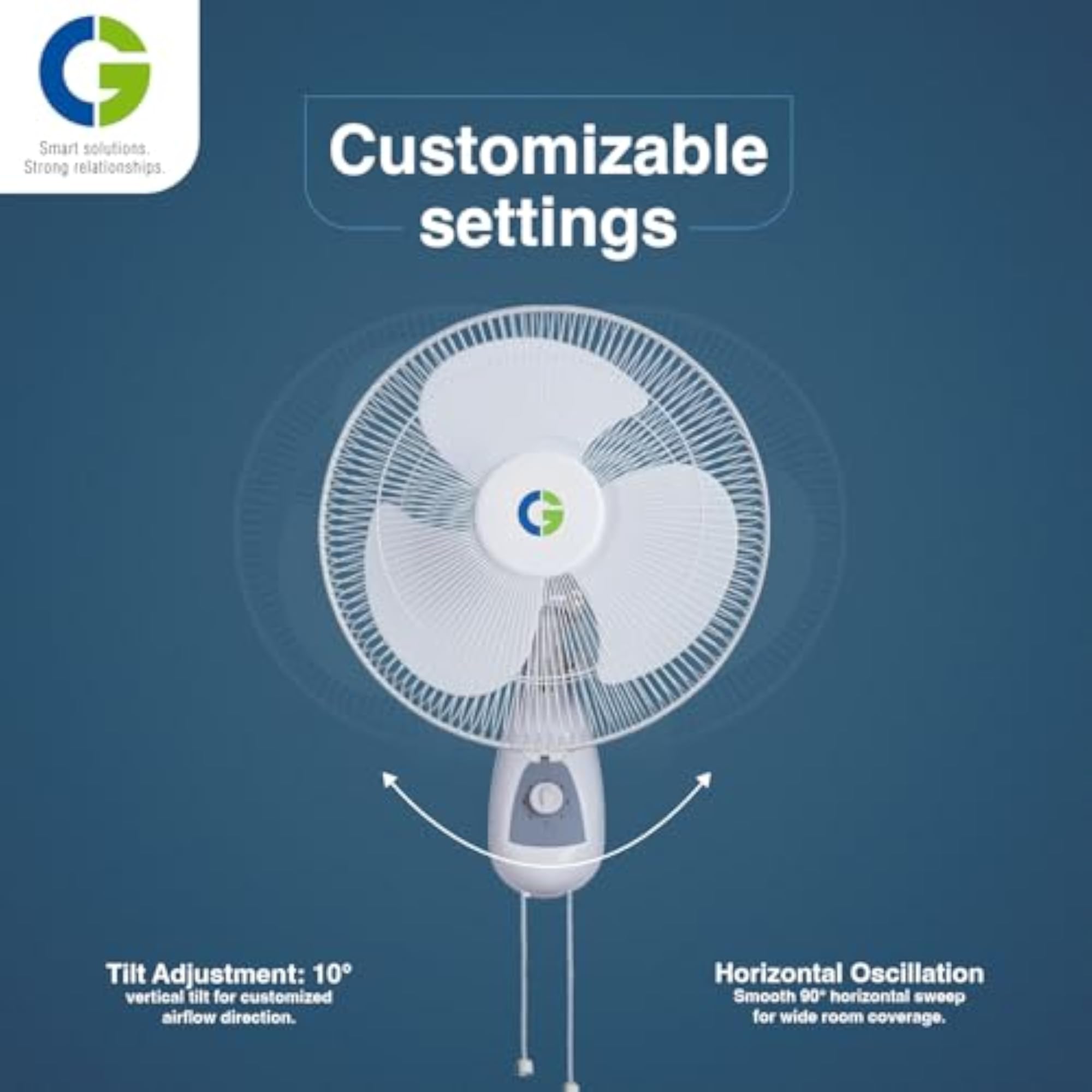 400mm Wall Fan with High Speed and 3 Speed Settings