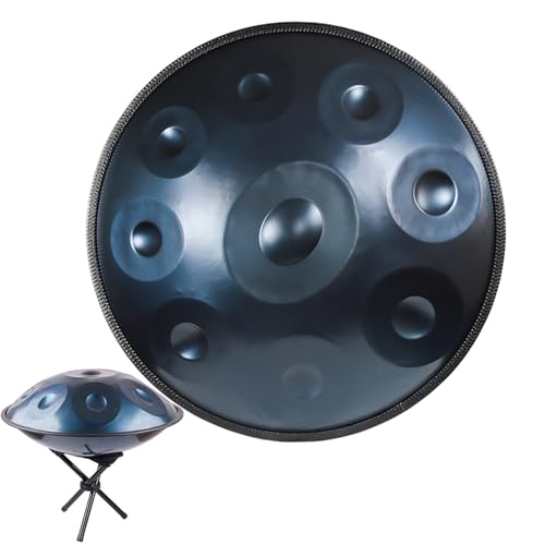 Blue Handpan Drum Set Instrumento en D Menor 9 Notas