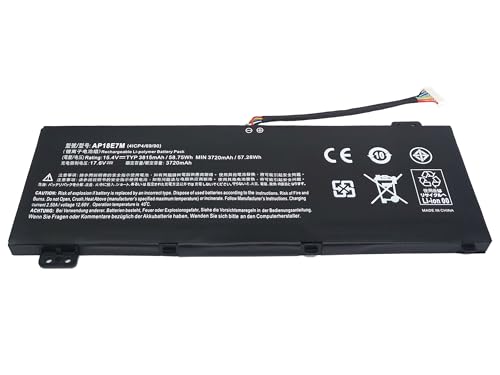 AP18E7M Battery for acer Predator Helios 300 PH315-52 PH315-53 PH317-53 Predator Triton 300 PT315-51 Nitro 5 AN517-52 AN517-51 AN515-54 AN515-43 AN515-44 Nitro 7 AN715-51 Aspire 7 A715-74G AP18E8M.