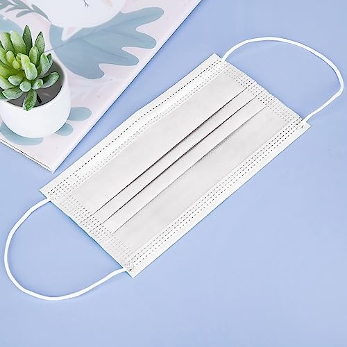 Image of Borje White Disposable Face Masks 100 Pcs White Face Mask 3 Ply Protection Masks