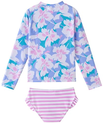 Image of Toddler Girls Swimsuit Rash Guard Sets 2-Piece Bathing Suits UPF 50+ Summer Kids Swimwear 2-7T