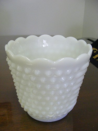 Fire King White Milk Glass Hobnail Vase