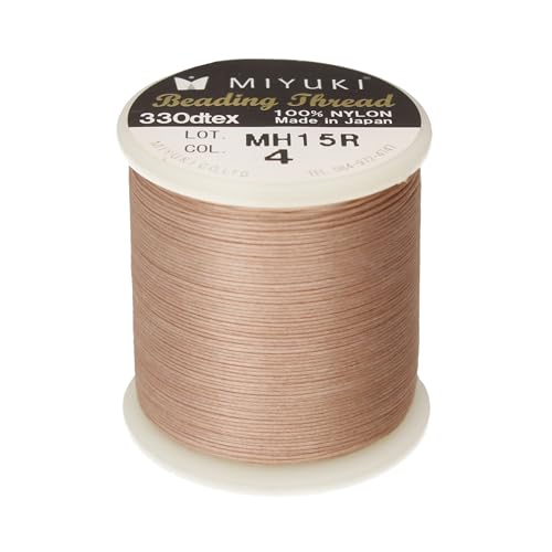 Lista de Cuerdas e hilos para abalorios los más solicitados. 45 Miyuki - Hilo de abalorio - Color rubor, nailon preencerado, 0.2 mm de diámetro, carrete de 50 metros/55 yardas, fabricado en Japón, uso para abalorio Delica, cuerdas de...