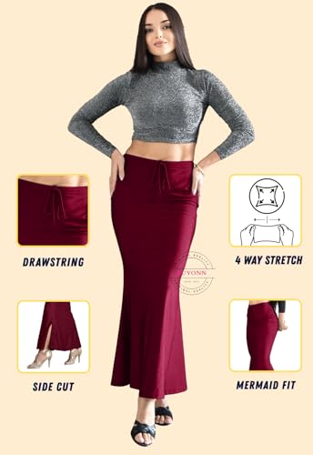 Image of Saree Shapewear Petticoat for Women | Stretchable Saree Shaper | Shapewear for Saree | Petticoat Innerwear | Saree Skirt for Women | Shape Wear for Dresse & Sarees