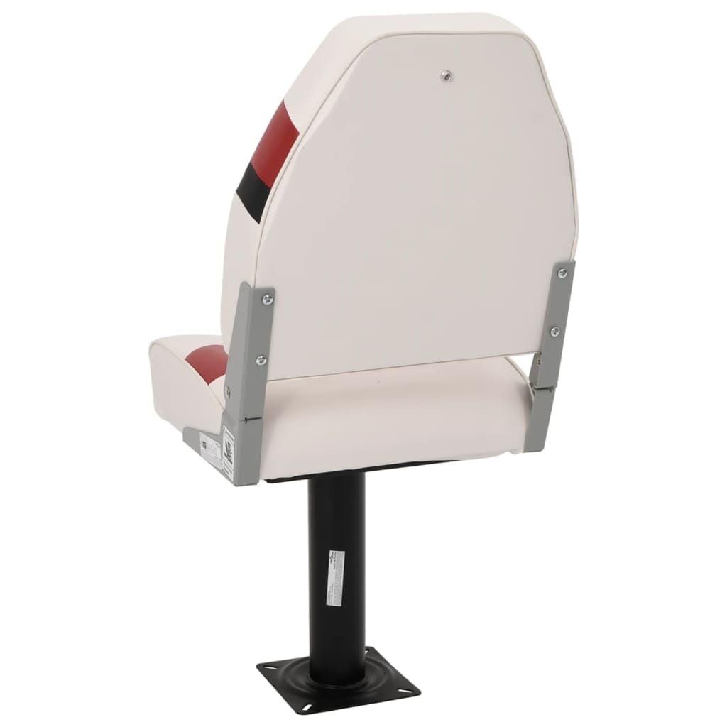 Set di 2 sedili per barca pieghevoli con schienale alto, cerniere in alluminio, materiale PVC PU, 44 x 38 x 55 cm, portata fino a 100 kg, adatto per yacht catamarano, barca a vela, tempo